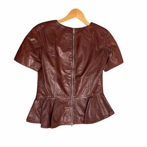 Alexander McQueen Leather shirt with zip up back